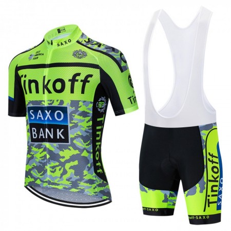 Conjunto Maillot + Culotte Corto con tirantes 2020 Tinkoff N001